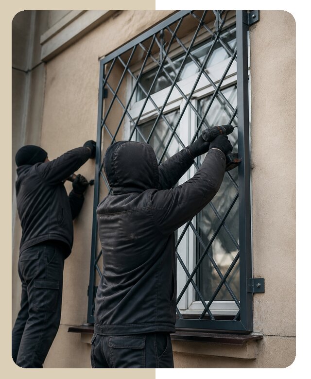 Установка антивандальных решеток на окна в Новосибирске